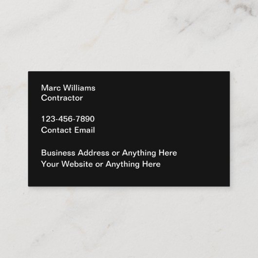 Cartes de visite du thème Contreplaqué de construc (Dos)