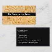 Cartes de visite du thème Contreplaqué de construc (Devant / Derrière)