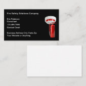 Cartes de visite du thème de la sécurité incendie (Devant / Derrière)