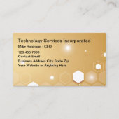 Cartes de visite du thème de la technologie cool (Devant)