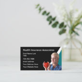 Cartes de visite du thème de l'assurance maladie (Debout devant)