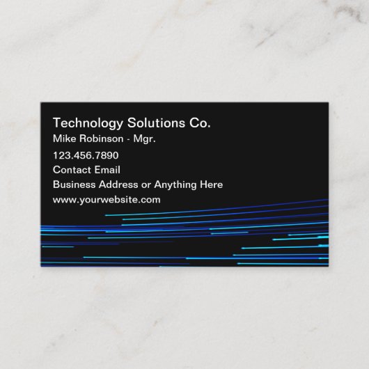 Cartes de visite du thème technologique (Devant)