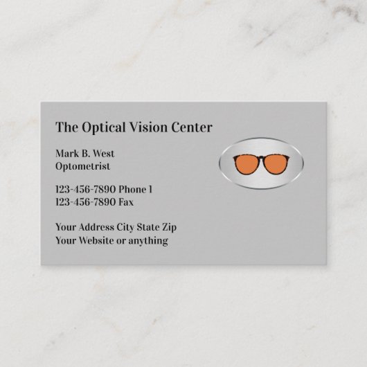 Cartes de visite du thème Vision optique (Devant)