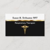 Cartes de visite du thérapeute respiratoire (Devant)