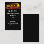 Cartes de visite du transport taxi de l'aéroport (Devant / Derrière)