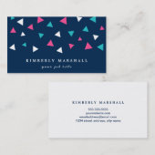 Cartes de visite du triangle Confetti (Devant / Derrière)