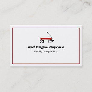Cartes de visite du Wagon rouge pour enfants
