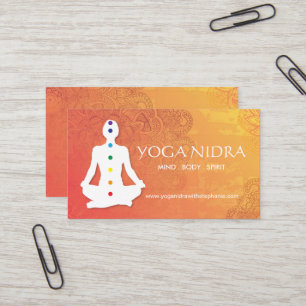 Cartes de visite du yoga et du reiki