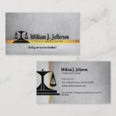 Cartes de visite d'un avocat blessé (Devant / Derrière)