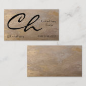 Cartes de visite Easy Beige Gold (Devant / Derrière)