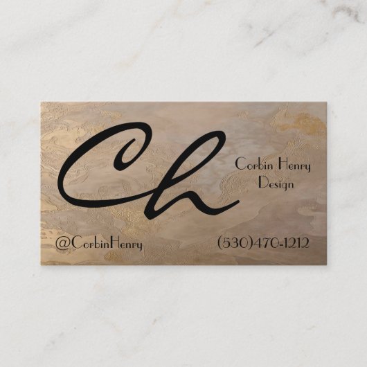 Cartes de visite Easy Beige Gold (Devant)