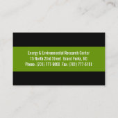 Cartes de visite écologistes (Dos)