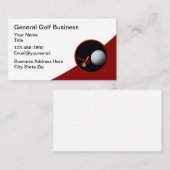 Cartes de visite édifiables thème Golf Moderne (Devant / Derrière)