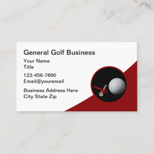 Cartes de visite édifiables thème Golf Moderne