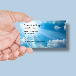 Cartes de visite Église Lumière Divine
