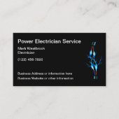 Cartes de visite électriciens puissants (Devant)