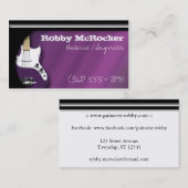 Cartes de visite électriques pourpres de (Devant / Derrière)