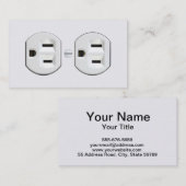 Cartes de visite électriques (prises électriques) (Devant / Derrière)