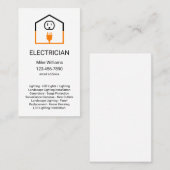 Cartes de visite électriques verticaux uniques (Devant / Derrière)