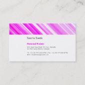 Cartes de visite élégantes blanches avec des bande (Devant)