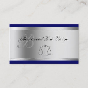 Cartes de visite élégantes d'avocat