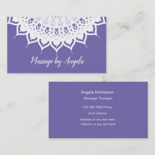 Cartes de visite élégantes de massage Zen double f