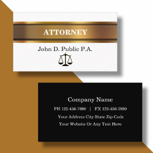 Cartes de visite élégantes et modernes pour avocat