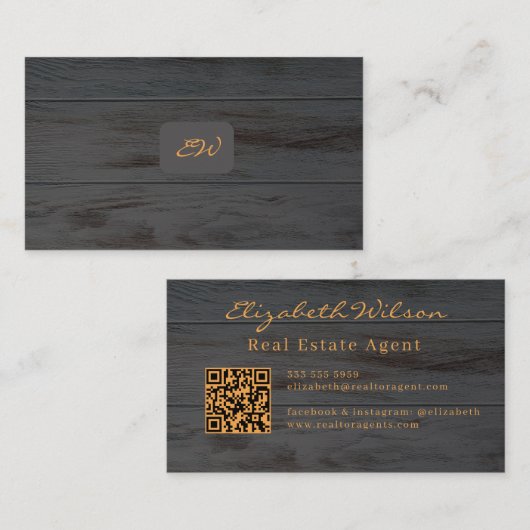 Cartes de visite élégantes modernes avec QR code e (Devant / Derrière)