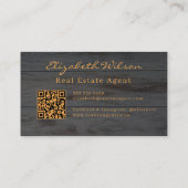 Cartes de visite élégantes modernes avec QR code e (Dos)