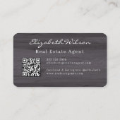 Cartes de visite élégantes modernes avec QR code e (Dos)