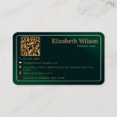 Cartes de visite élégantes modernes avec QR code e (Dos)