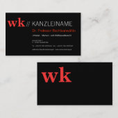 Cartes de visite élégantes noir rose | Maison de c (Devant / Derrière)