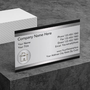 Cartes de visite élégantes pour agence immobilière
