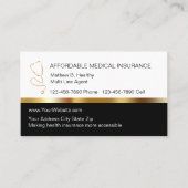 Cartes de visite élégantes pour assurance santé (Devant)