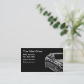 Cartes de visite élégantes pour chauffeur Uber de (Debout devant)