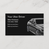 Cartes de visite élégantes pour chauffeur Uber de (Devant)