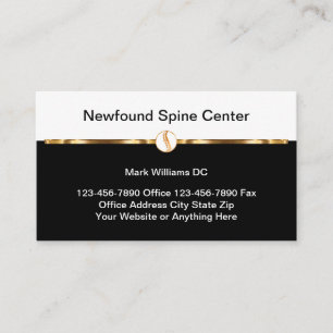Cartes de visite élégantes pour chiropracteur thèm