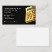 Cartes de visite élégantes pour comptable agréé CP (Devant / Derrière)