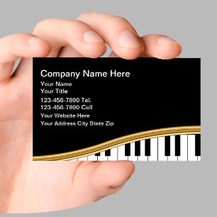 Cartes de visite élégantes pour la musique