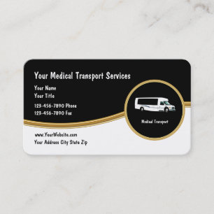 Cartes de visite élégantes pour le transport médic