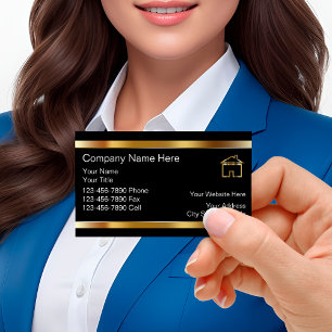 Cartes de visite élégantes pour l'immobilier