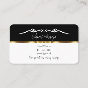 Cartes de visite élégantes pour thérapeute de mass
