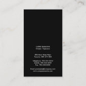 Cartes de visite élégants (Dos)