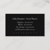 Cartes de visite élégants (Dos)