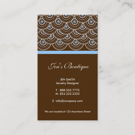 Cartes de visite élégants (Devant)