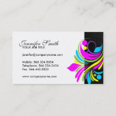 Cartes de visite élégants audacieux (Dos)