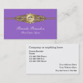 Cartes de visite élégants d'agent immobilier (Devant / Derrière)