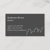 Cartes de visite élégants d'agent immobilier (Dos)