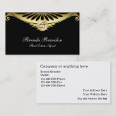 Cartes de visite élégants d'agent immobilier (Devant / Derrière)