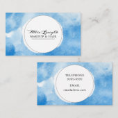 Cartes de visite élégants d'aquarelle (Devant / Derrière)